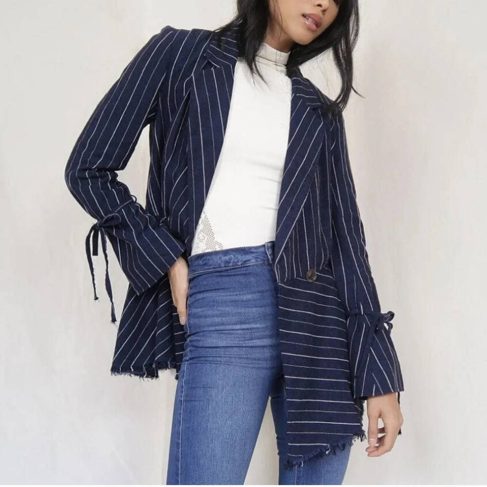 Free People Stella Navy Blazer | Size L
